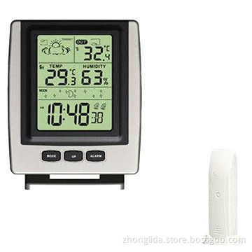 Wireless Digital Room Thermometers with Large LCD Display, 433MHz Frequency, Time Alarm